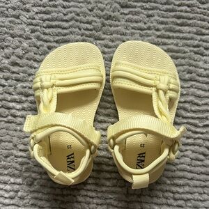 Zara Light Yellow Kids Sandals